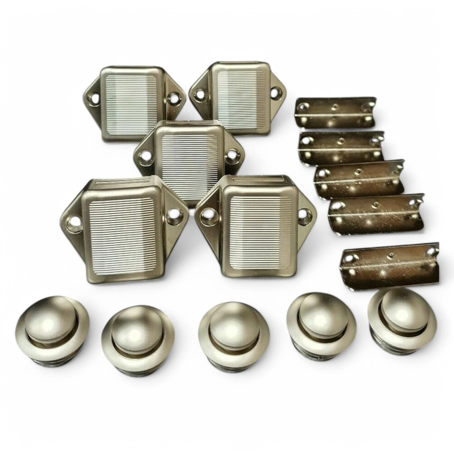 5 pack MINI NICKEL PUSH BUTTON CATCH BEST QUALITY - Image 2