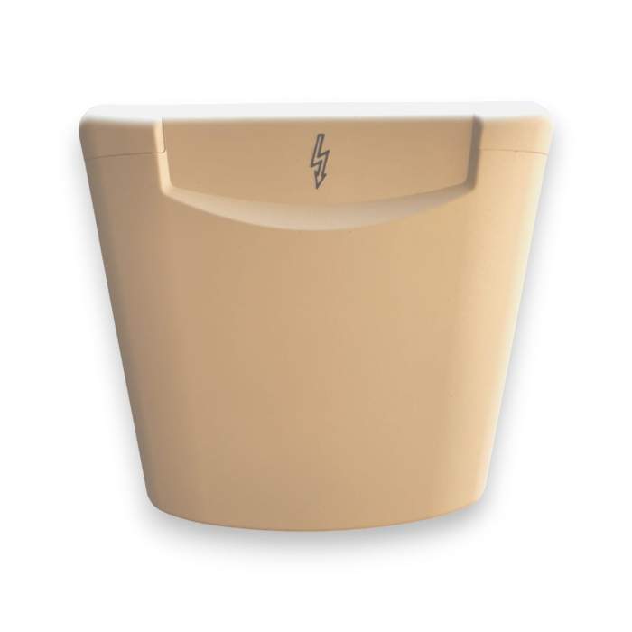 FAWO WHITE 240V MAINS INLET C/W MAGNETIC LID