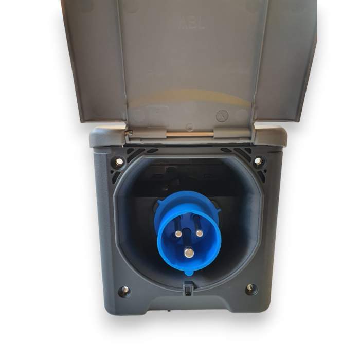 FAWO GREY 240V MAINS INLET C/W MAGNETIC LID - Image 2