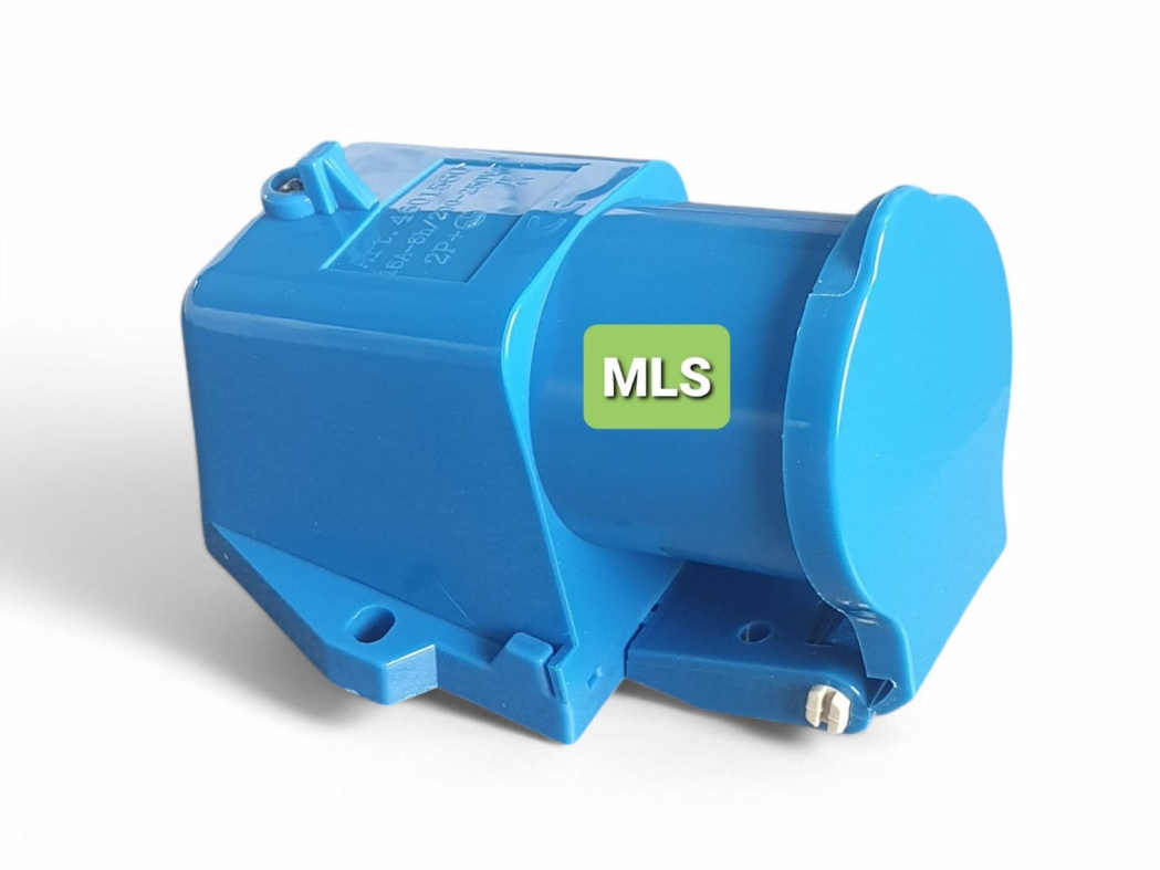 Spina Maschio Ingresso 16A 230V A Parete + Pressacavo Per Camper, Motorhome, Roulotte | Powerpart