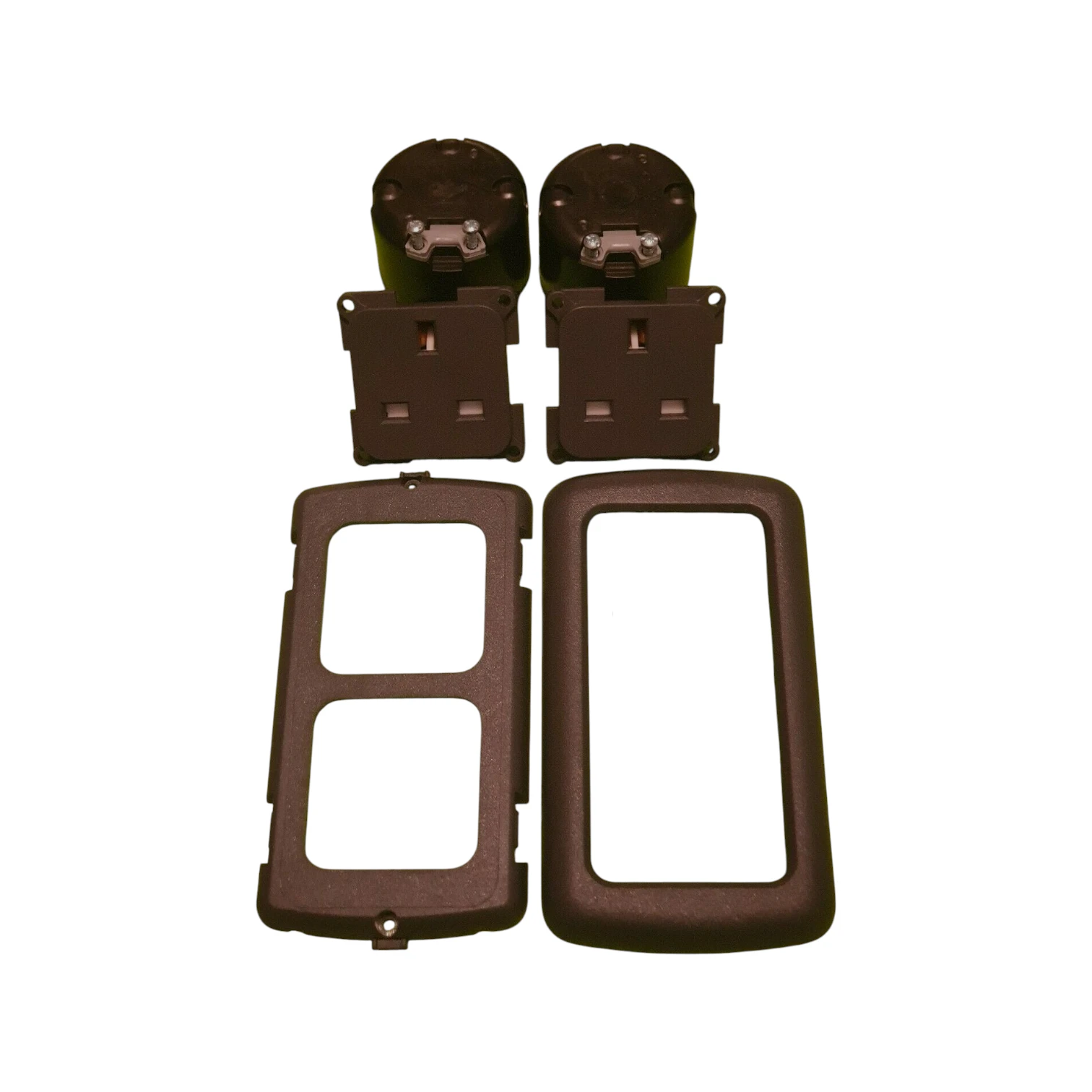 CBE 240v 3 PIN 13A Twin plug Sockets GREY Camper RV - Image 3