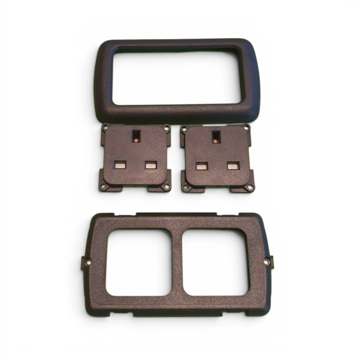 CBE 240v 3 PIN 13A Twin plug Sockets GREY Camper RV - Image 2