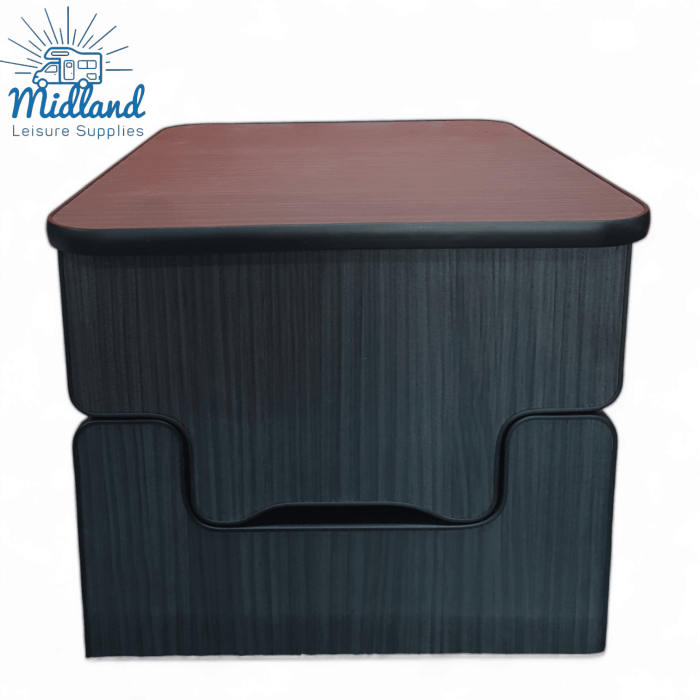Camper Toilet Storage Box For Thetford 145 & 345 Porta potti Black Hacienda seat t5 t6