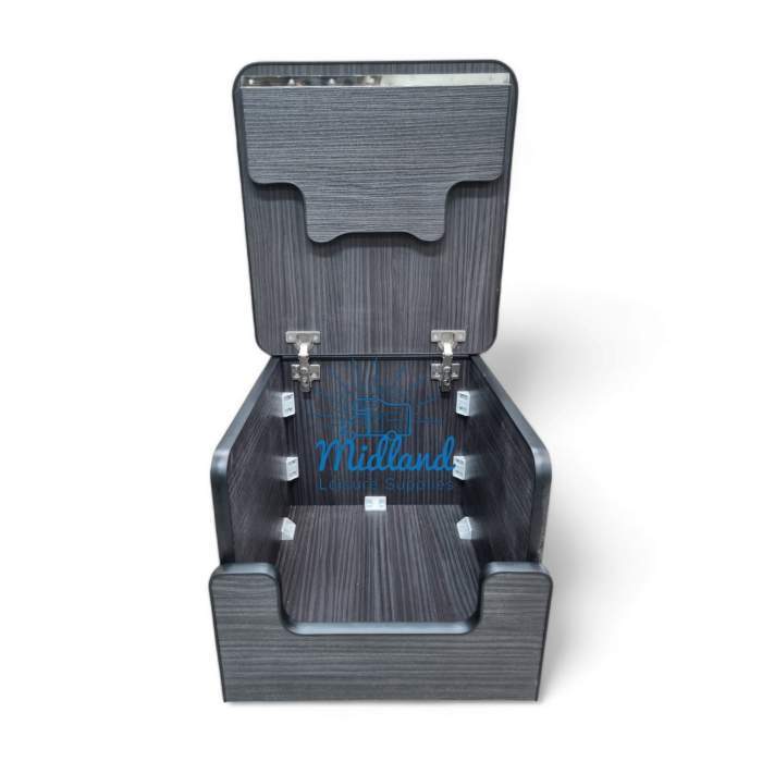Black Hacienda Camper Toilet Storage Box For Thetford 135 & 335 Porta potti Buddy seat Boom Box - Image 3