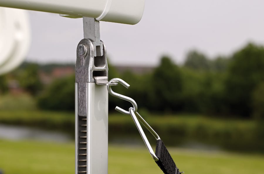 OMNISTOR THULE MOTORHOME AWNING TIE DOWN STRAPS NEW STYLE CLIP IN FRONT OF LEG 307916 - Image 3