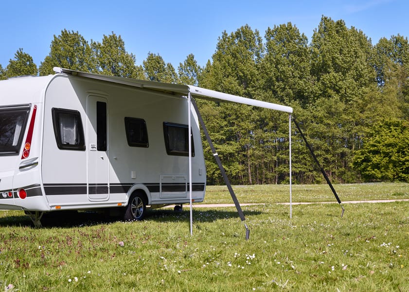 OMNISTOR THULE MOTORHOME AWNING TIE DOWN STRAPS NEW STYLE CLIP IN FRONT OF LEG 307916