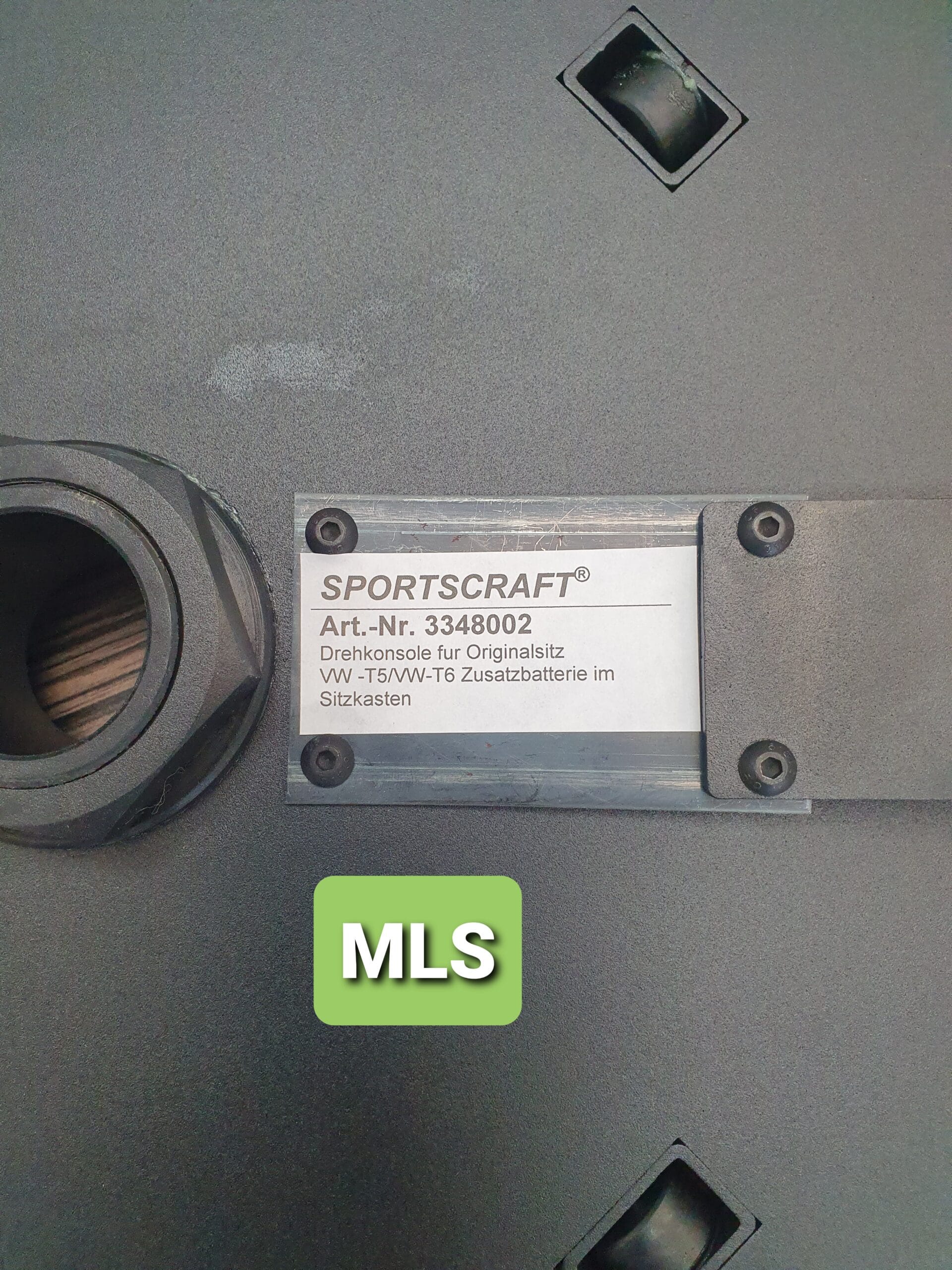 Sportscraft VW T5/T6 passenger seat swivel turnplate Leisure battery version Nut on top. - Image 4
