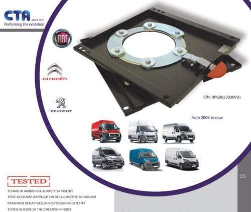 CTA Genuine SEAT SWIVEL BASE 2007 ON Peugeot Boxer Fiat Ducato Citroen RELAY X250 X290 motorhome camper 32852 - Image 5