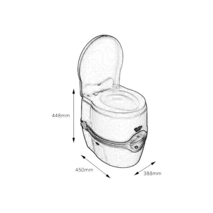 Thetford Porta Potti Excellence 565P Portable Camping Toilet - Manual Flush - Image 6