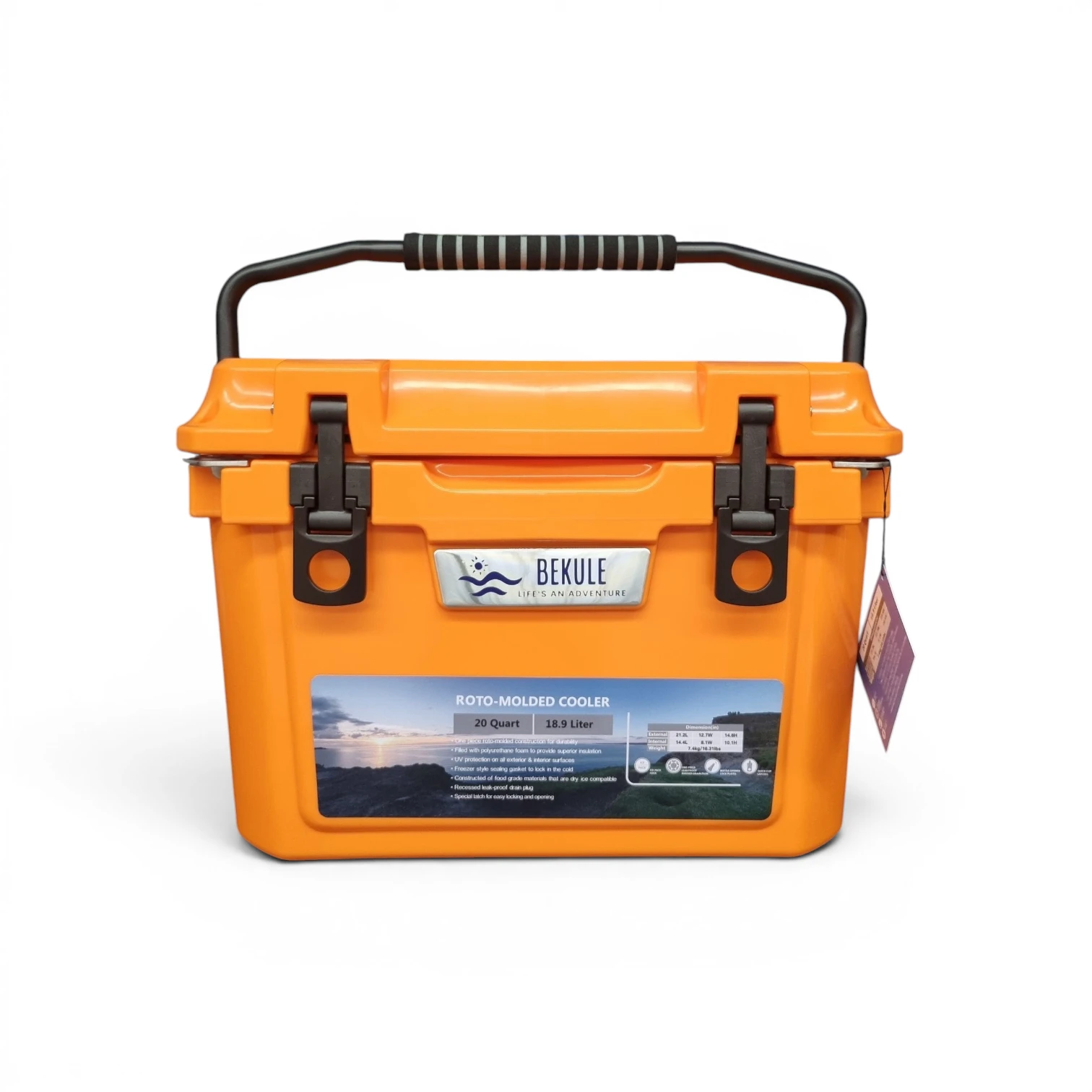 BEKULE 20 Coolbox ORANGE Cooler Insulated -Built for any Adventure - Image 4