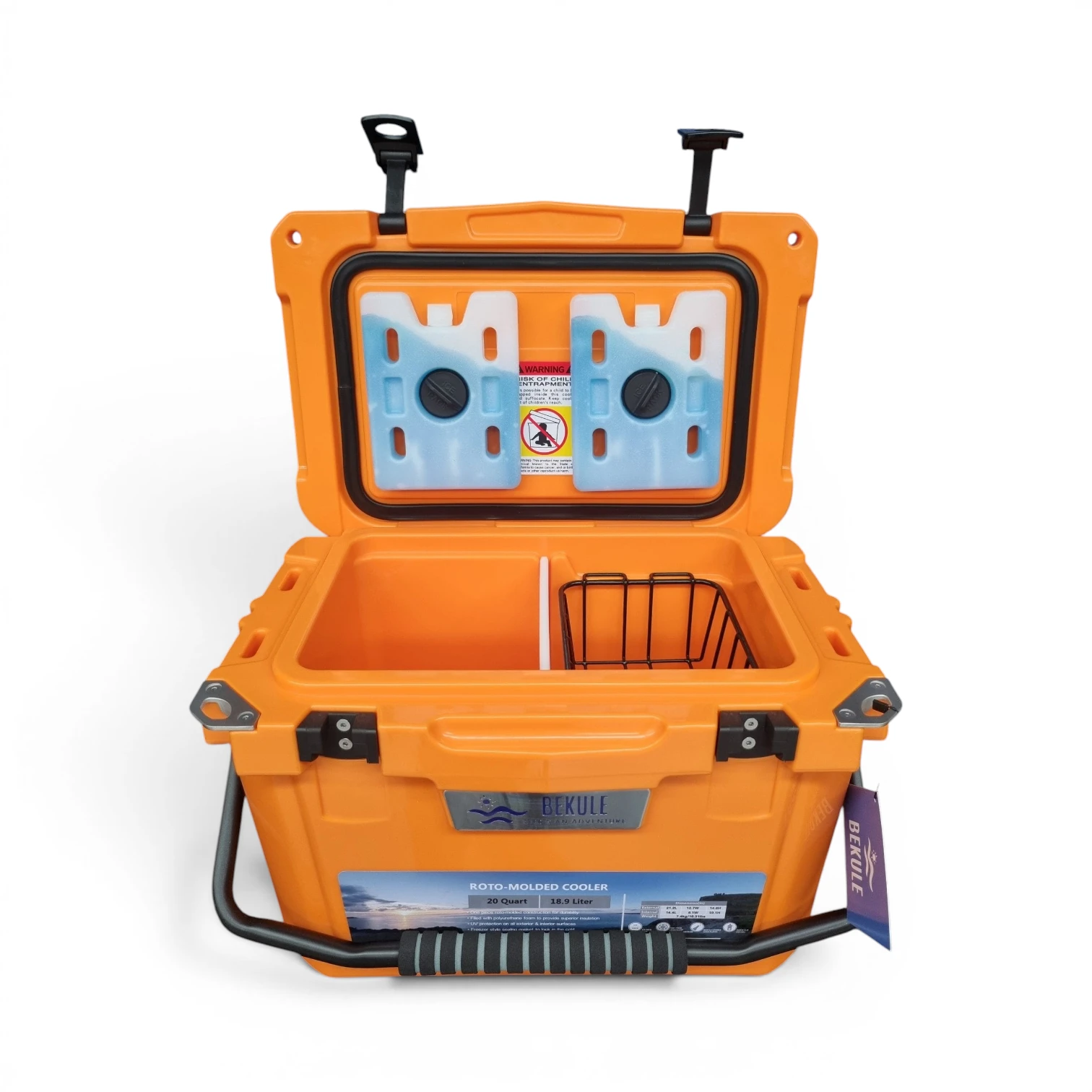 BEKULE 20 Coolbox ORANGE Cooler Insulated -Built for any Adventure - Image 6