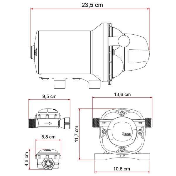 Fiamma Aqua F water Pump 12V 10L 07073A01- - Image 2