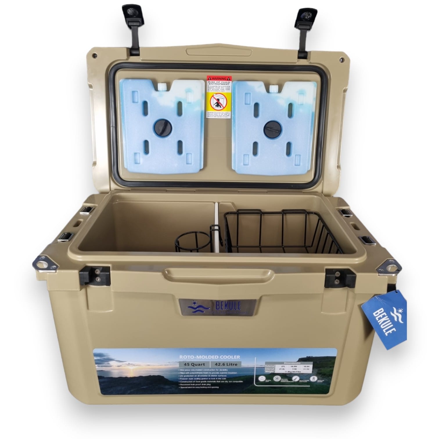 BEKULE 45 Coolbox SAND Cooler Insulated -Built for any Adventure - Image 2