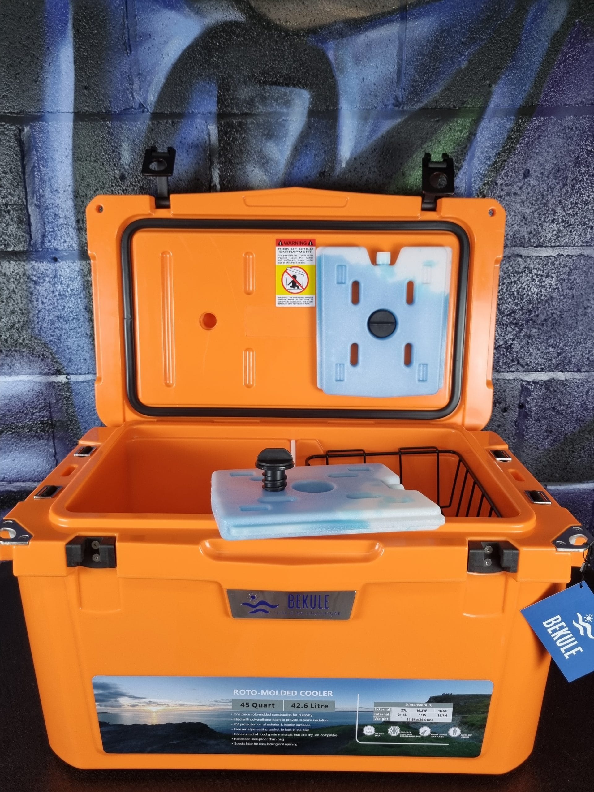 BEKULE 45 Coolbox ORANGE Cooler - Image 11