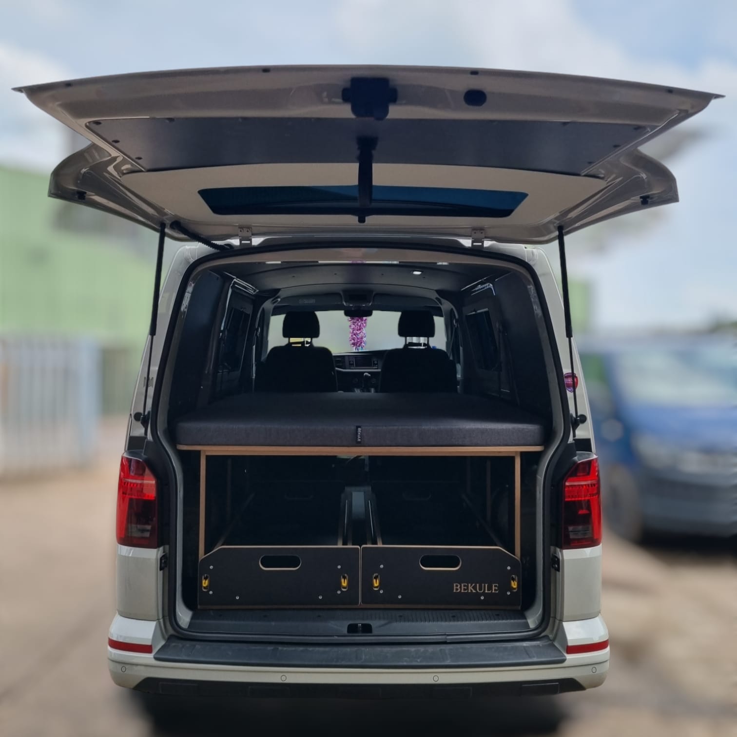 BEKULE OutBack XW Twin Kombi utility bed pod VW T5 t6 Transporter camper SWB & LWB Birch