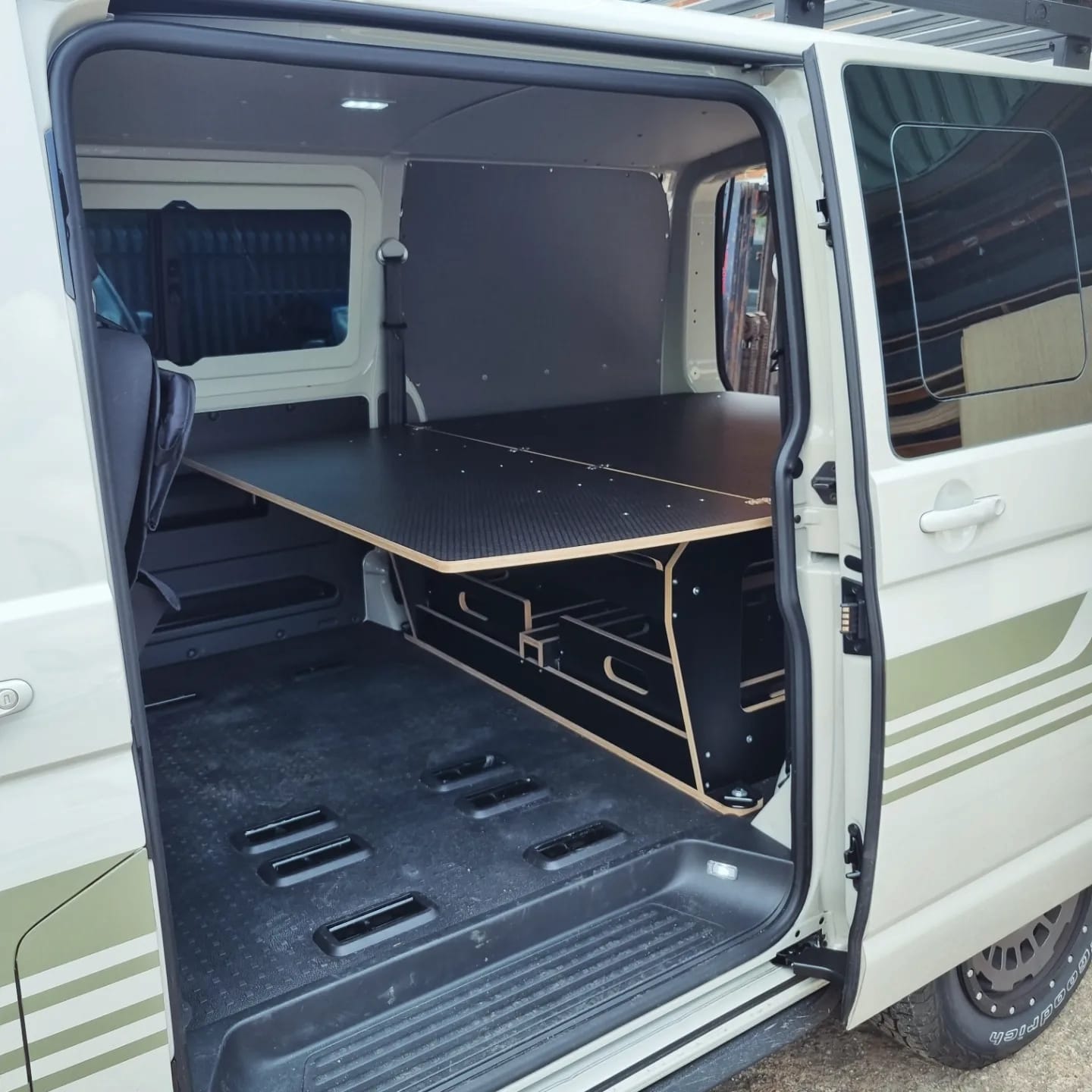 BEKULE OutBack XW Twin Kombi utility bed pod VW T5 t6 Transporter camper SWB & LWB Birch - Image 4