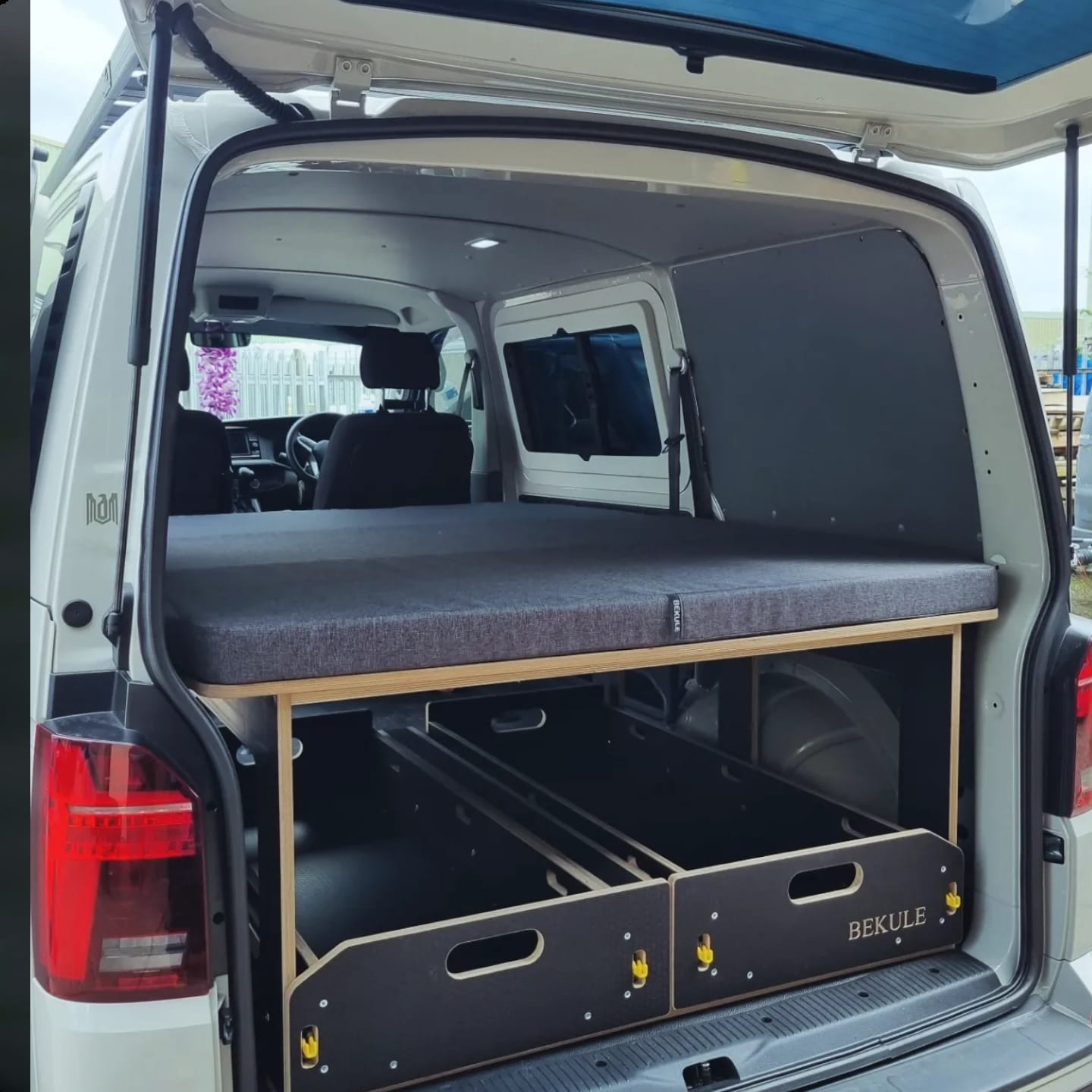 BEKULE OutBack XW Twin Kombi utility bed pod VW T5 t6 Transporter camper SWB & LWB Birch - Image 6