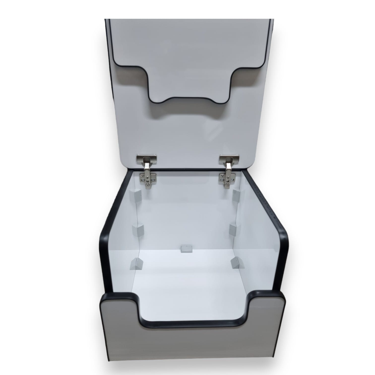 White Gloss Camper Toilet Storage Box For Thetford 135 and 335 Porta potti Buddy seat Boom Box - Image 3