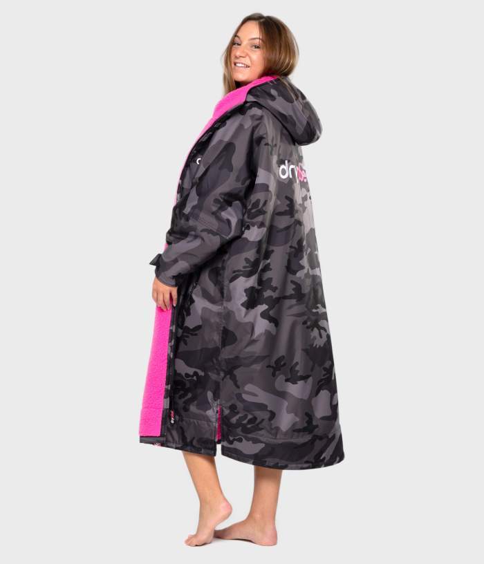 dryrobe® Advance | Long Sleeve - Black Camo Pink - Image 5