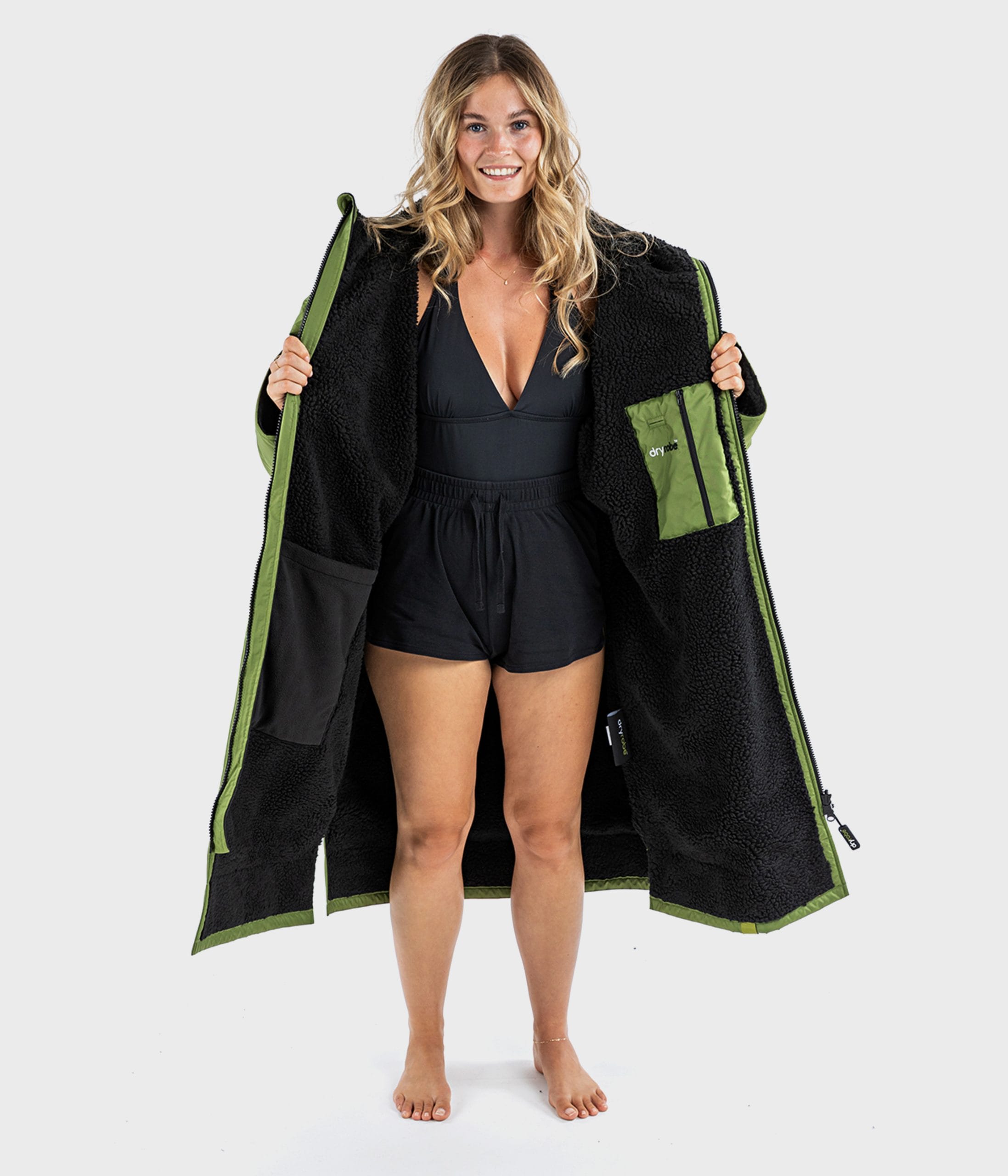 dryrobe® Advance | Long Sleeve - Forest Green Black - Image 3