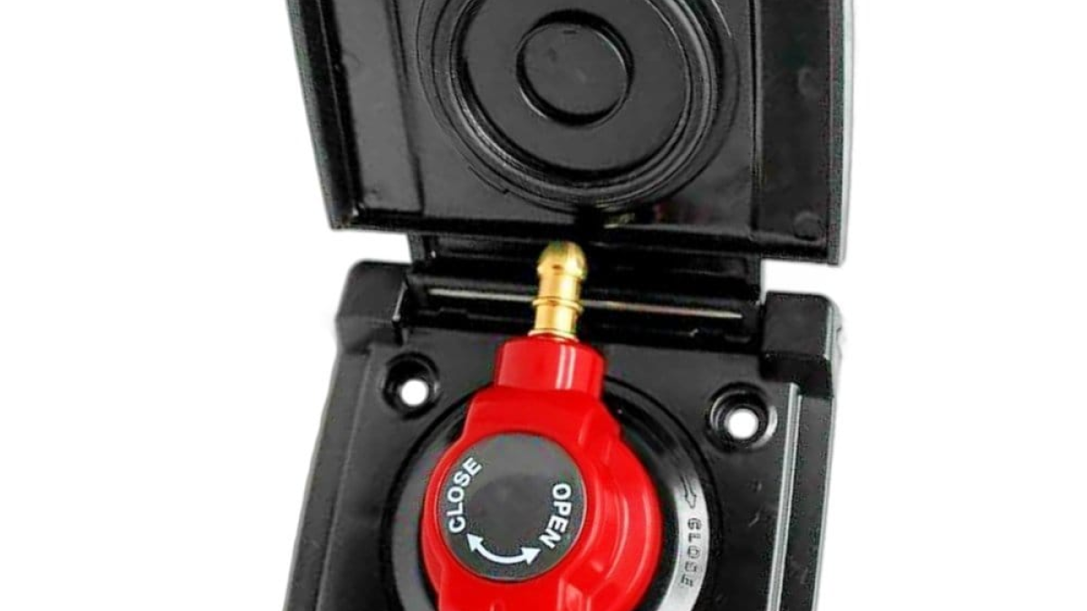 Gas Point Socket Bullfinch Black Outdoor Utility Gas Point With Lock On Hose Fitting