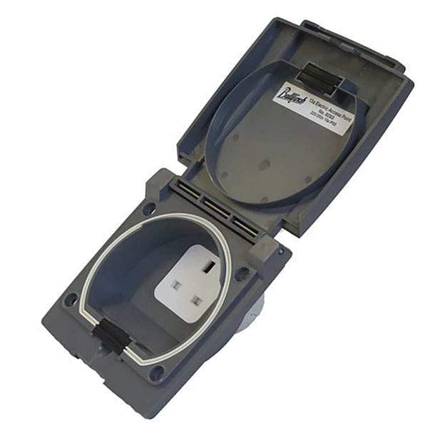 Grey 240V Bullfinch Mains Outlet
