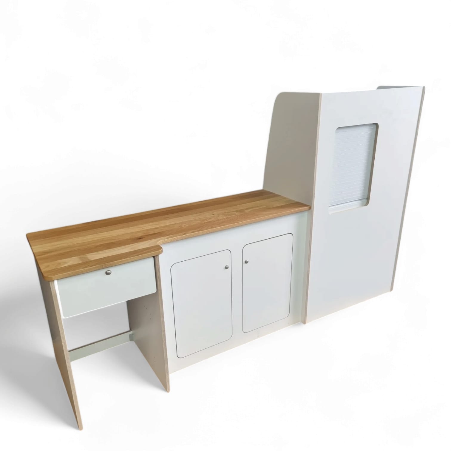 Birch White Melamine VW Transporter kitchen SWB Oak Worktop