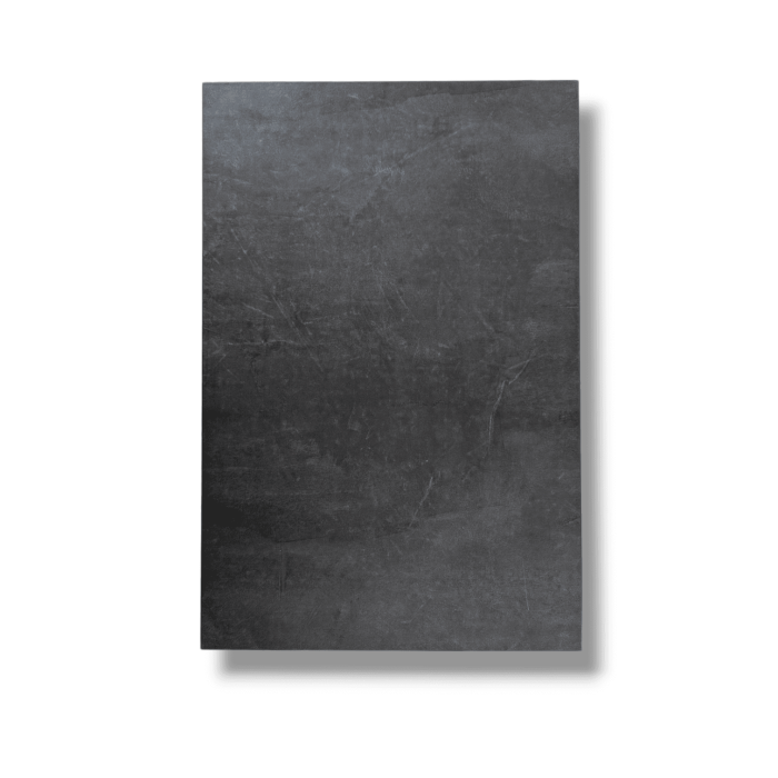 Silver grey metal slate 800x400mm edge banded table top