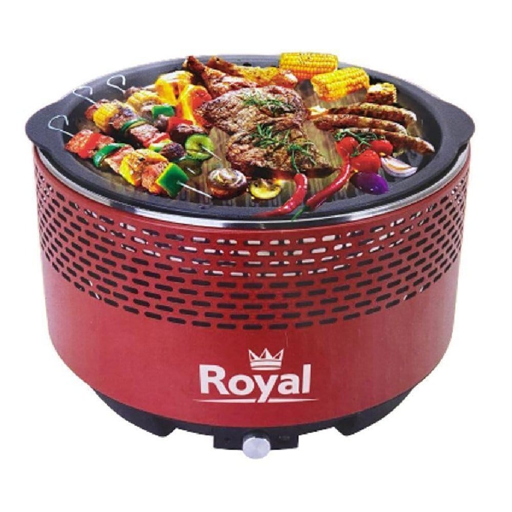 Royal Leisure Charcoal Smokeless Portable BBQ RED