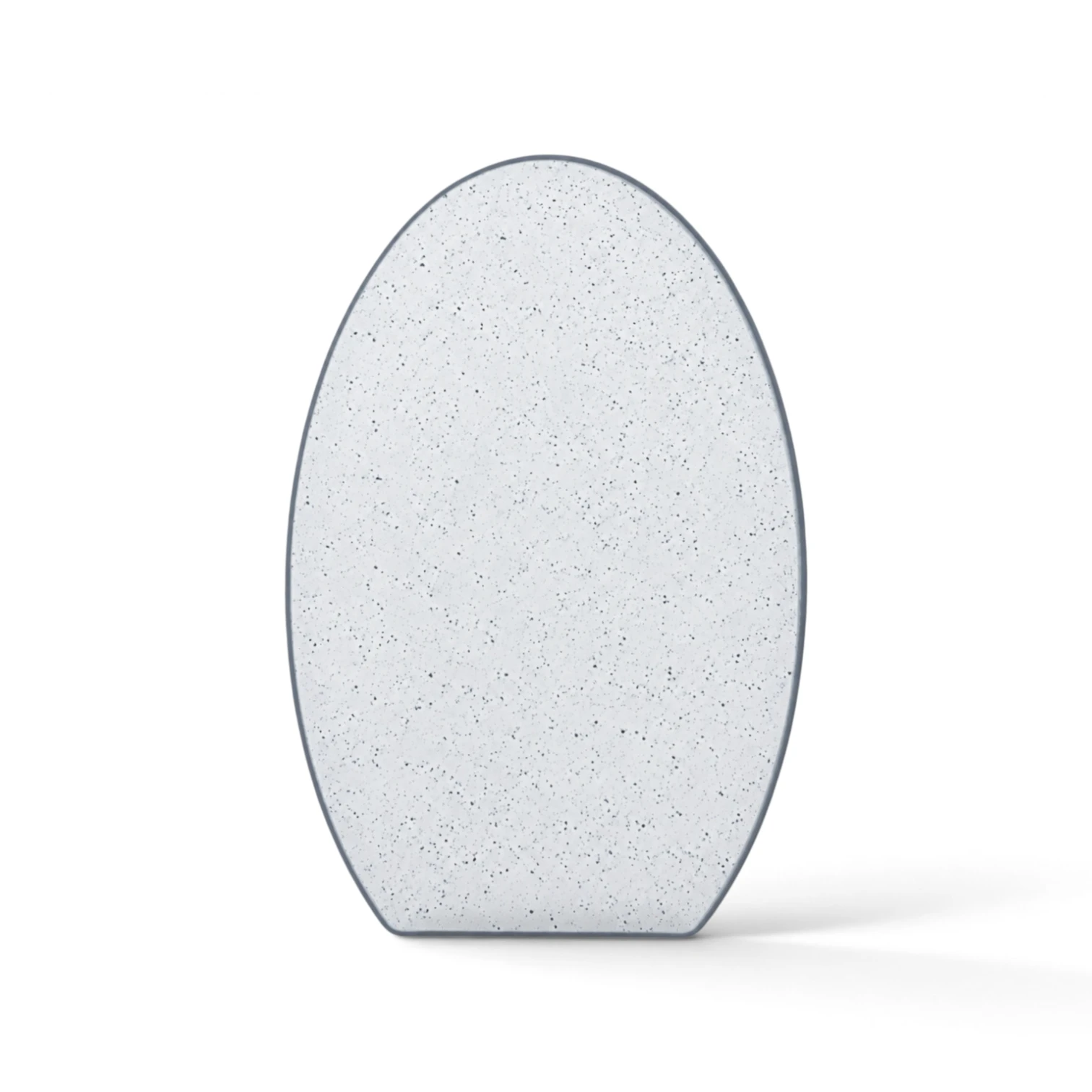 White Sparkle Egg shape Table top 600 x 400mm ideal camper or boat