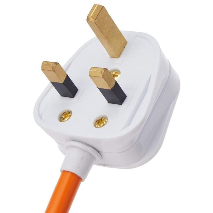 UK Mains Conversion Lead Orange 2.5mm² thick 100% Copper 3 Core Cable - Image 3
