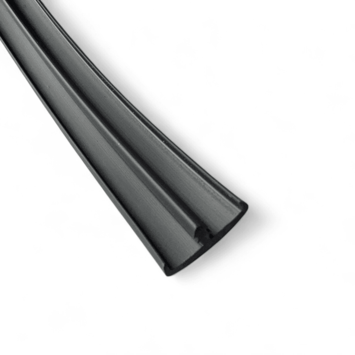 Double Lip T-trim 15-16mm BLACK KNOCK ON EDGING