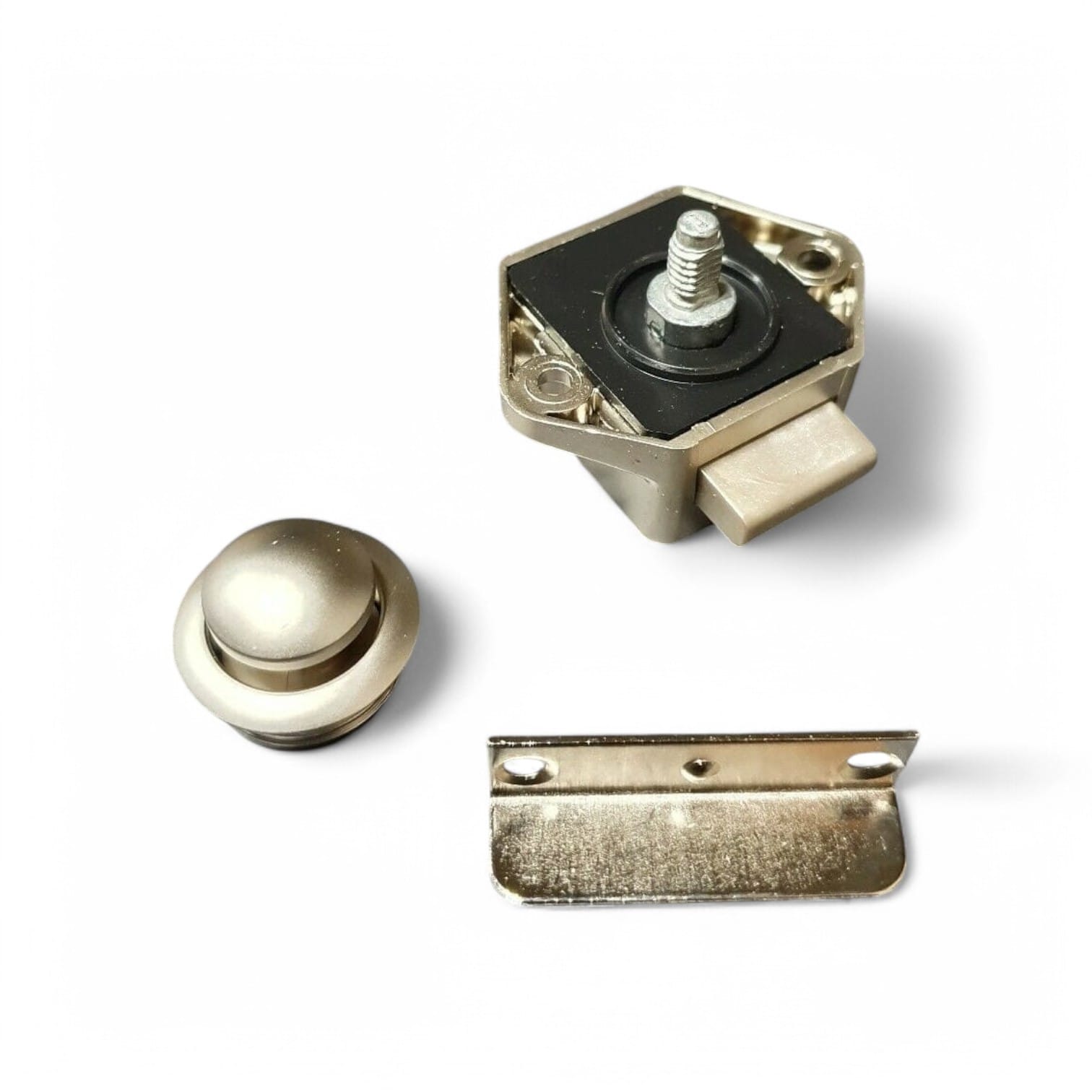 5 pack MINI NICKEL PUSH BUTTON CATCH BEST QUALITY - Image 4