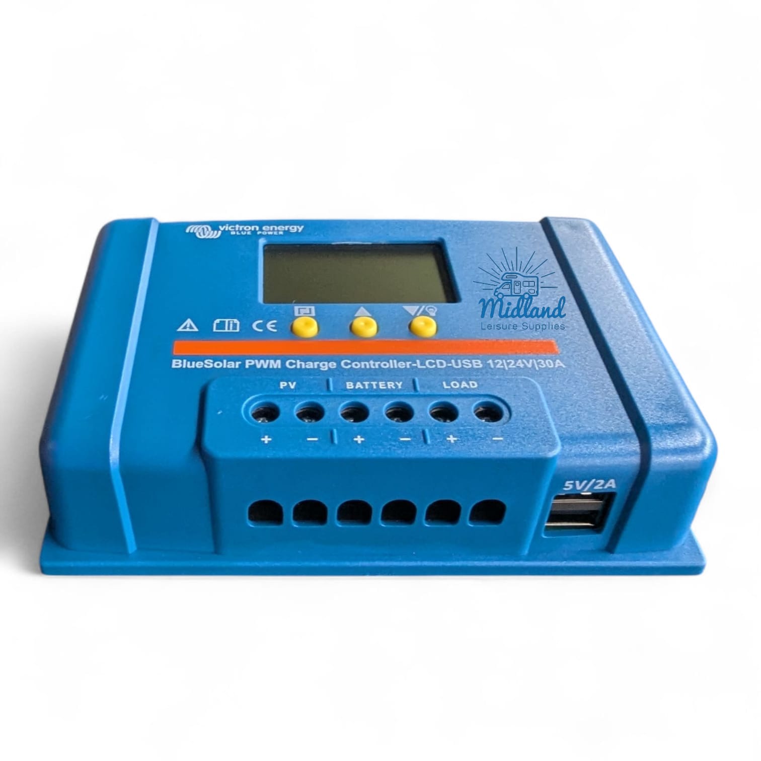 Victron Energy BlueSolar PWM LCD&USB 12/24V 30A – SCC010030050 - Image 2