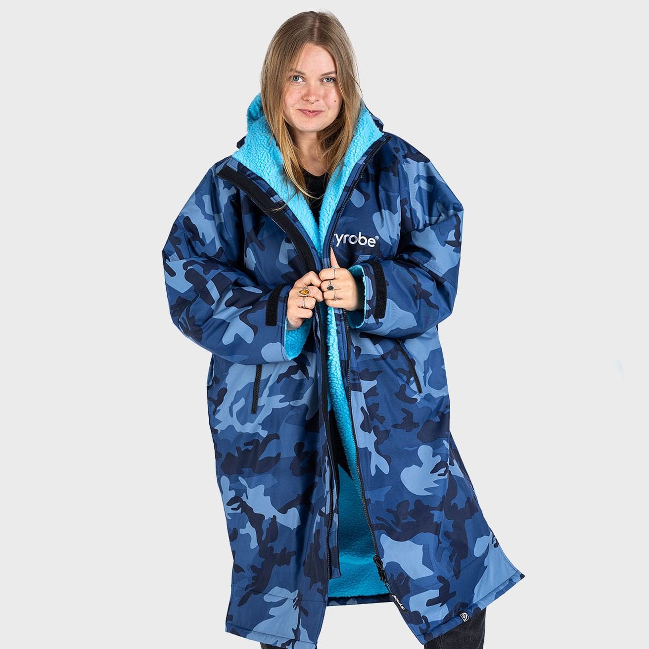 dryrobe® Advance | Long Sleeve - Blue Camo Blue - Image 4