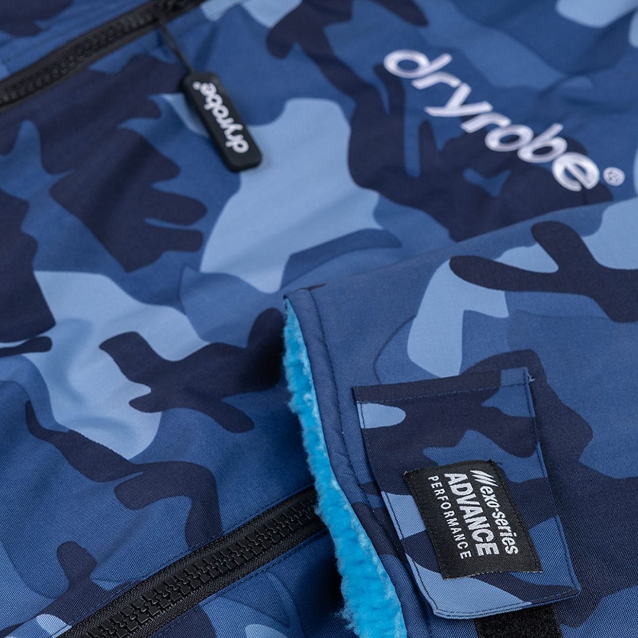 dryrobe® Advance | Long Sleeve - Blue Camo Blue - Image 7