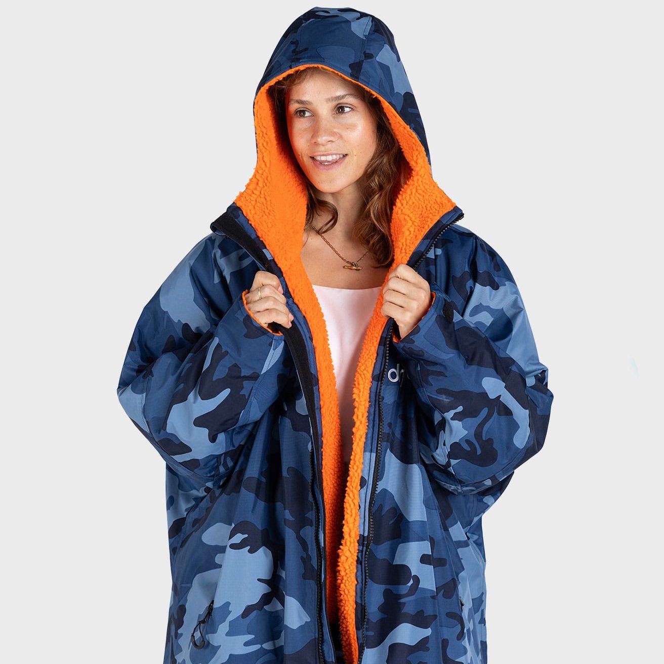 dryrobe® Advance | Long Sleeve - Blue Camo Orange - Image 6
