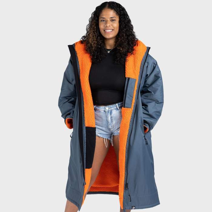 dryrobe® Advance | Long Sleeve - Dark Grey Orange - Image 5