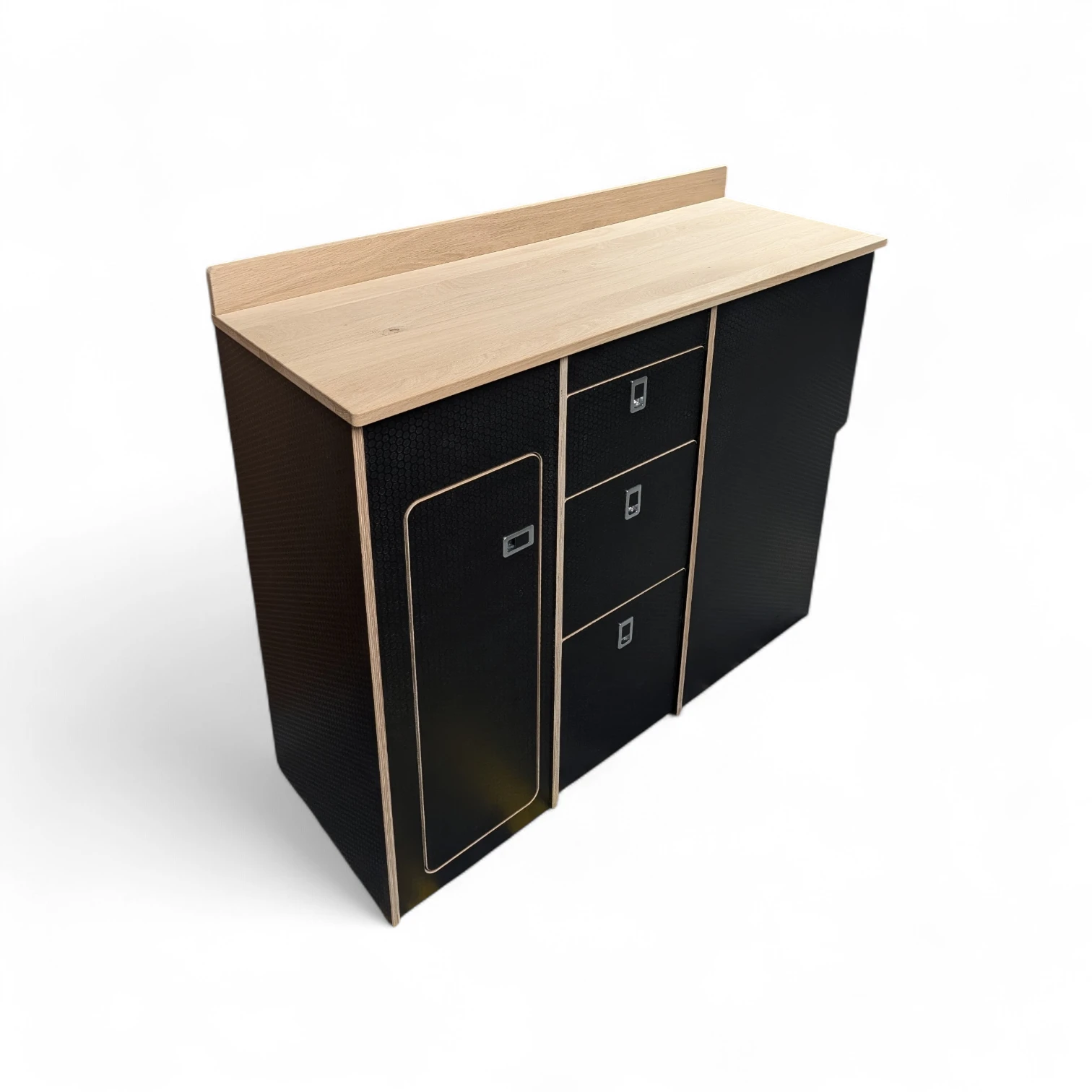 1220mm Birch HEXA KITCHEN POD FOR 50L FRIDGE Racevan Crafter MAN TGE - Image 2