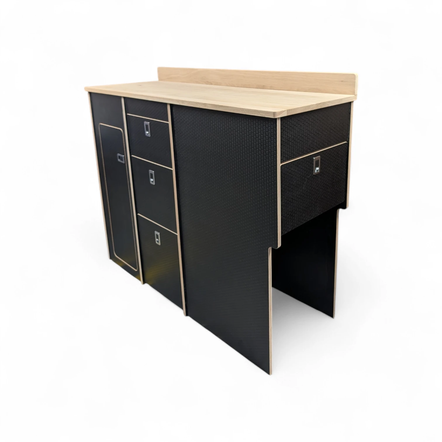 1220mm Birch HEXA KITCHEN POD FOR 50L FRIDGE Racevan Crafter MAN TGE - Image 3