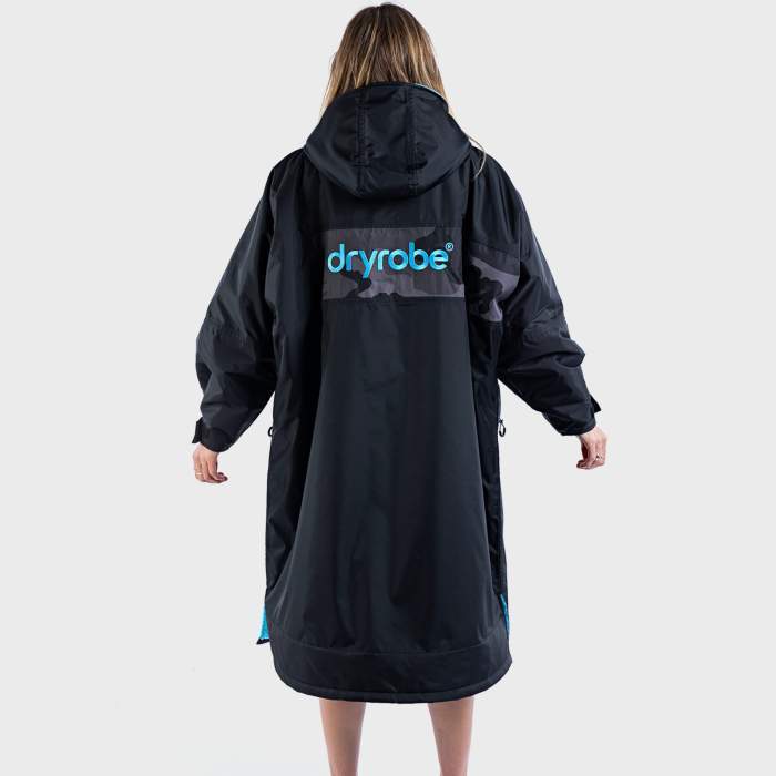 dryrobe® Advance Kids | Remix Range | Long Sleeve - BLACK BLUE CAMO SIZE 10-13 - Image 2