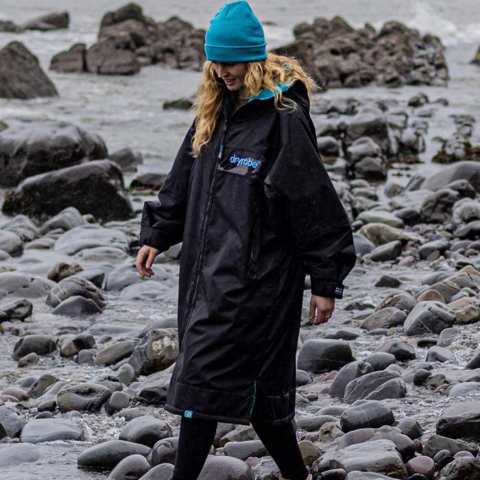 dryrobe® Advance Kids | Remix Range | Long Sleeve - BLACK BLUE CAMO SIZE 10-13