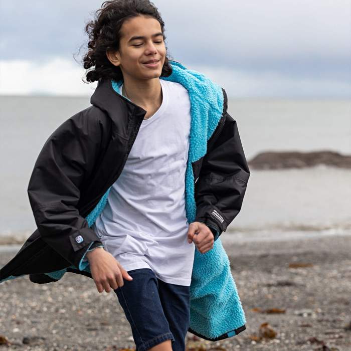 dryrobe® Advance Kids | Long Sleeve - BLACK BLUE SIZE 5-9