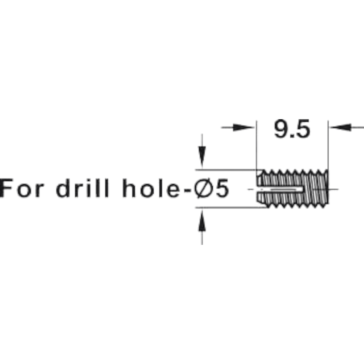1x Screw insert Sleeve, Expanding, without Collar, for Ø 5 mm Hole Hafele - Image 3