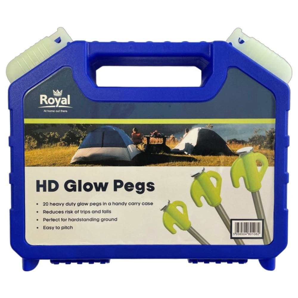Glow up Royal Leisure Robust Heavy Duty Pegs in Case 20 pack L247