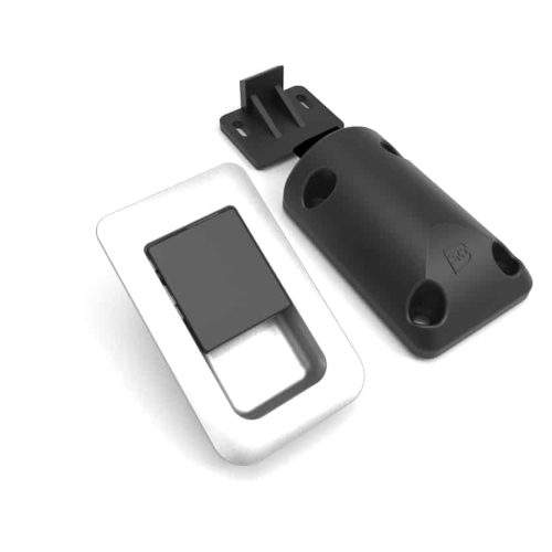 gun metal flush door locker catch button princess