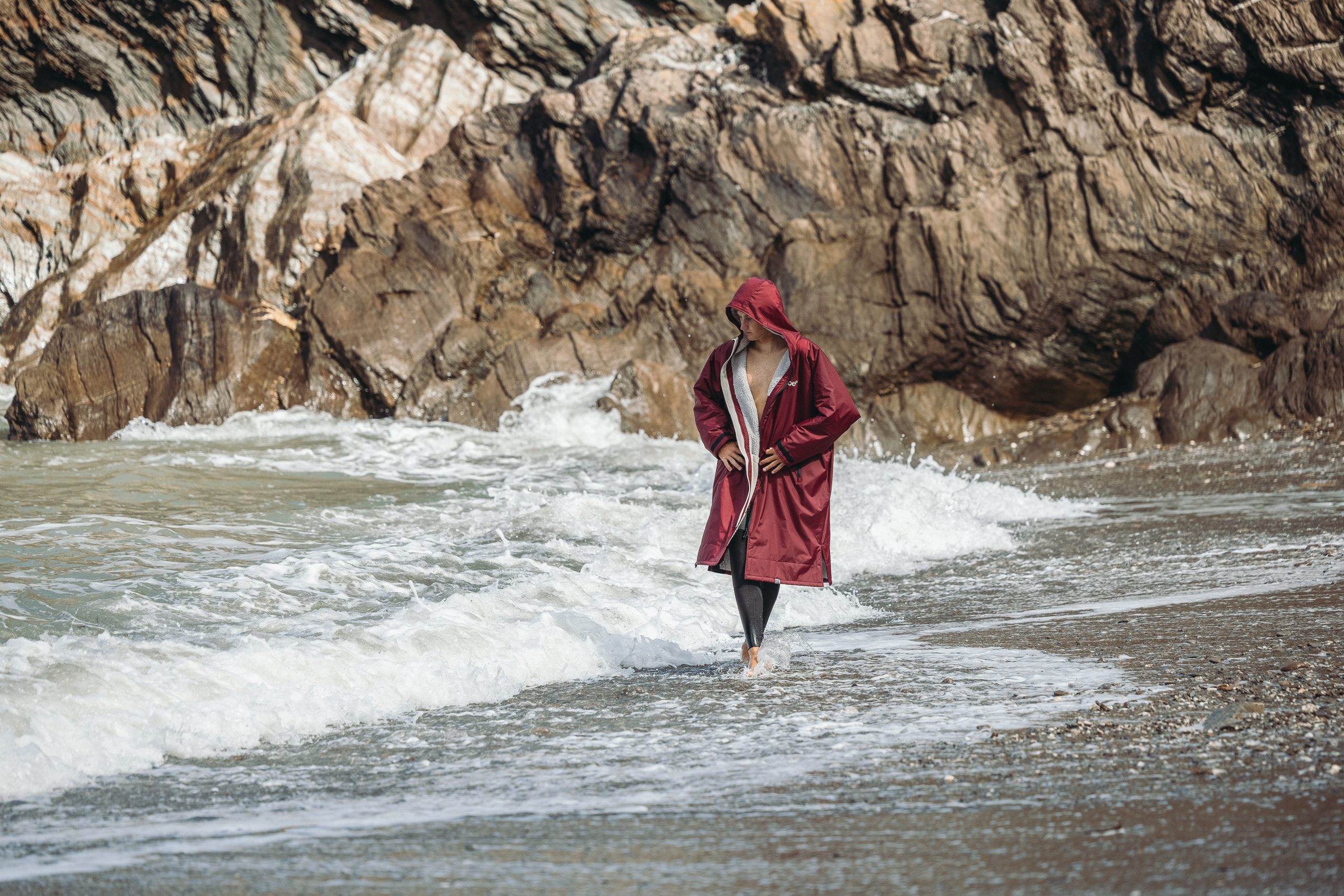 dryrobe® Advance | Long Sleeve - Burgundy Grey