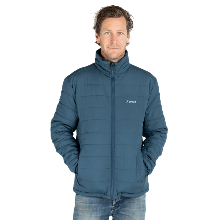 dryrobe® Mid Layer Deep Sea Blue Men's Light Weight Jacket - Image 7