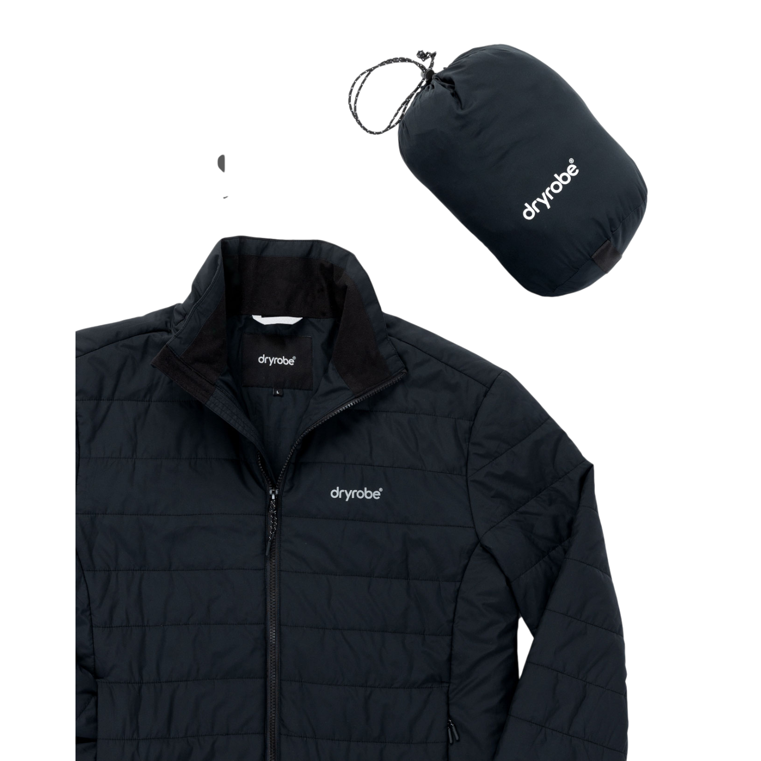 dryrobe® Mid Layer BLACK Women's Light Weight Jacket - Image 6