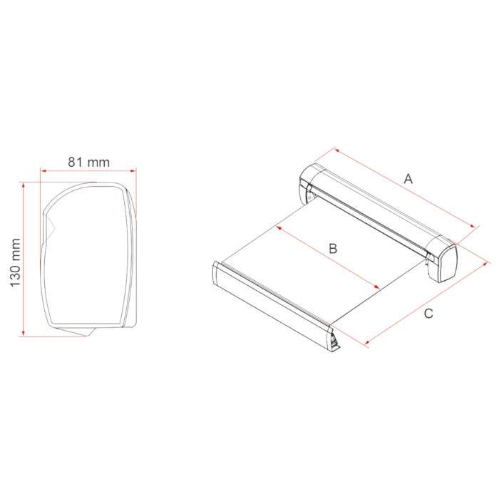 Fiamma F43 van 300 Awning Deep Black - Royal Grey Fabric 08833B02R - Image 5